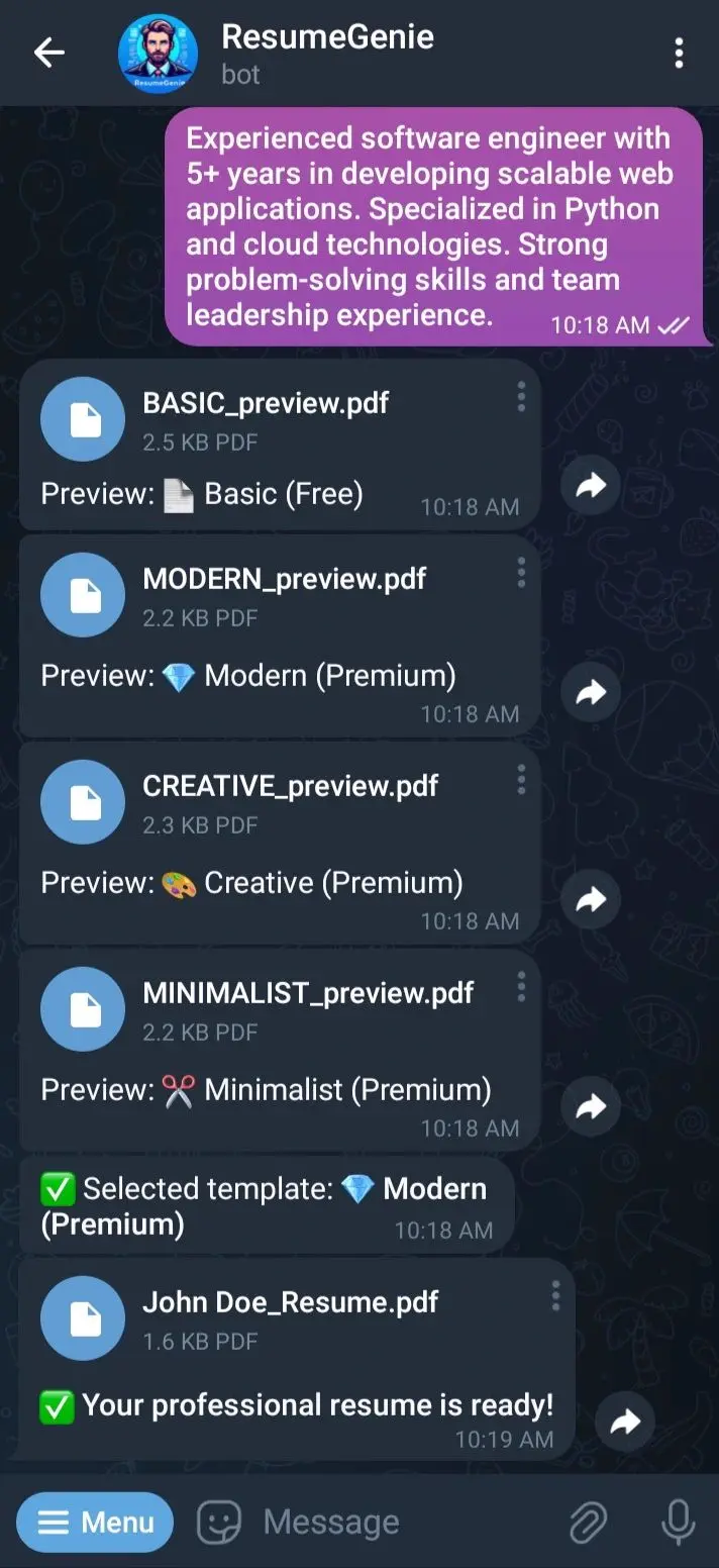 Template Selection